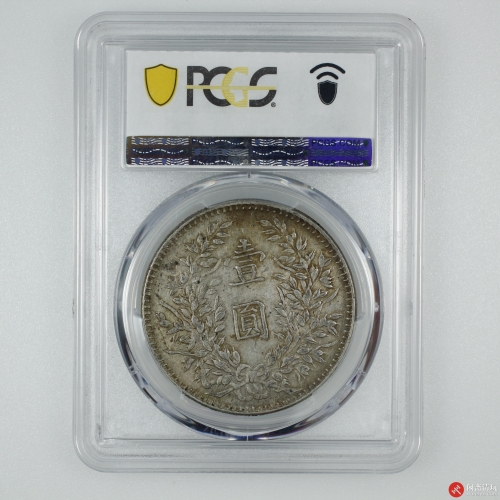 中华民国三年袁世凯像背嘉禾壹圆银币 甘肃曲笔民版