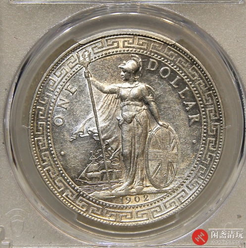  1902年B版英属站人壹圆贸易银币